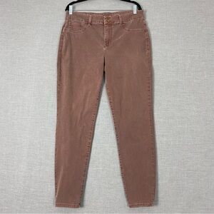 M Jeans by Maurices High Rise Womens Large Regular Tapered Leg Plum Mom Jeans